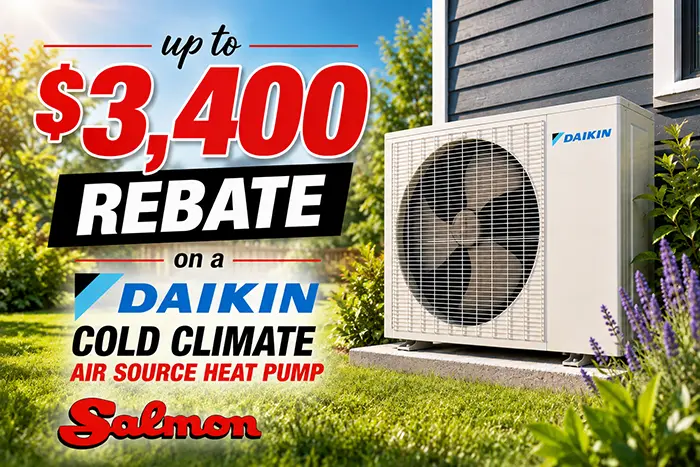up to $3,400 Rebate on Cold Climate Heat Pump
